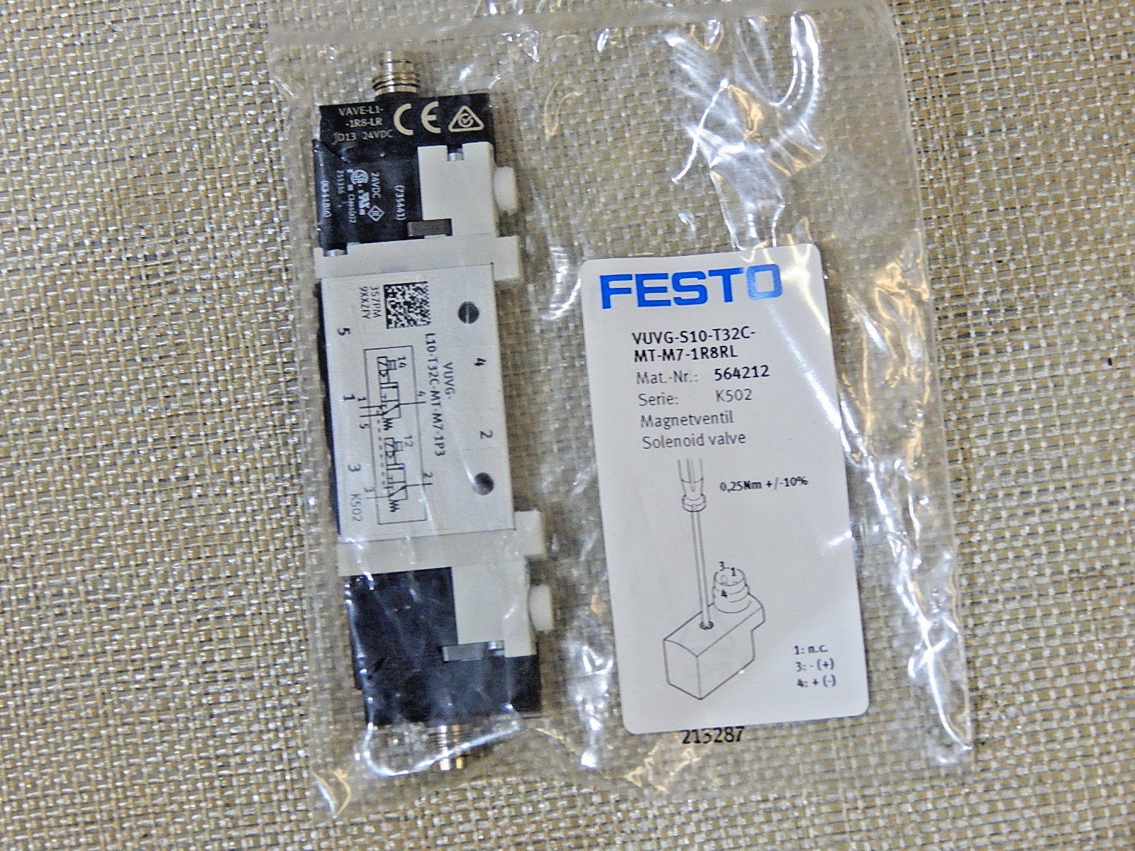 Festo VUVG-S10-T32C-MT-M7-1R8RL  Mat.-Nr.: 564212 Mag.ventil  New
