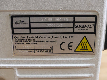oerlikon leybold vacuum SV16B 960165