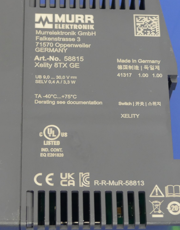 MURR ELECTRONICS XELITY 8TX GE 58815