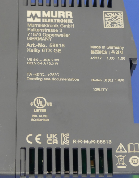 MURR ELECTRONICS XELITY 8TX GE 58815