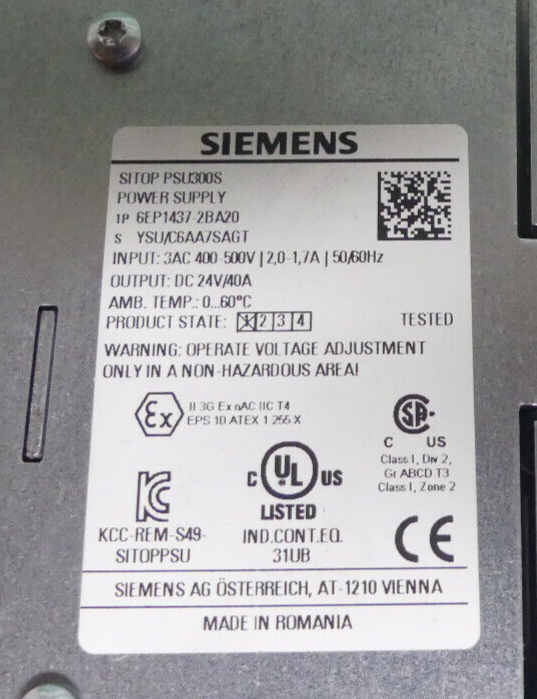 SIEMENS SITOP PSU300S 6EP1437-2BA20