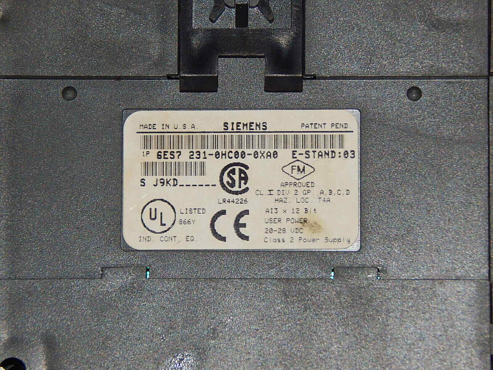  Siemens Simatic S7 Analog IN  6ES7 231-0HC00-0XA0//6ES7231-0HC00-0XA0 Used