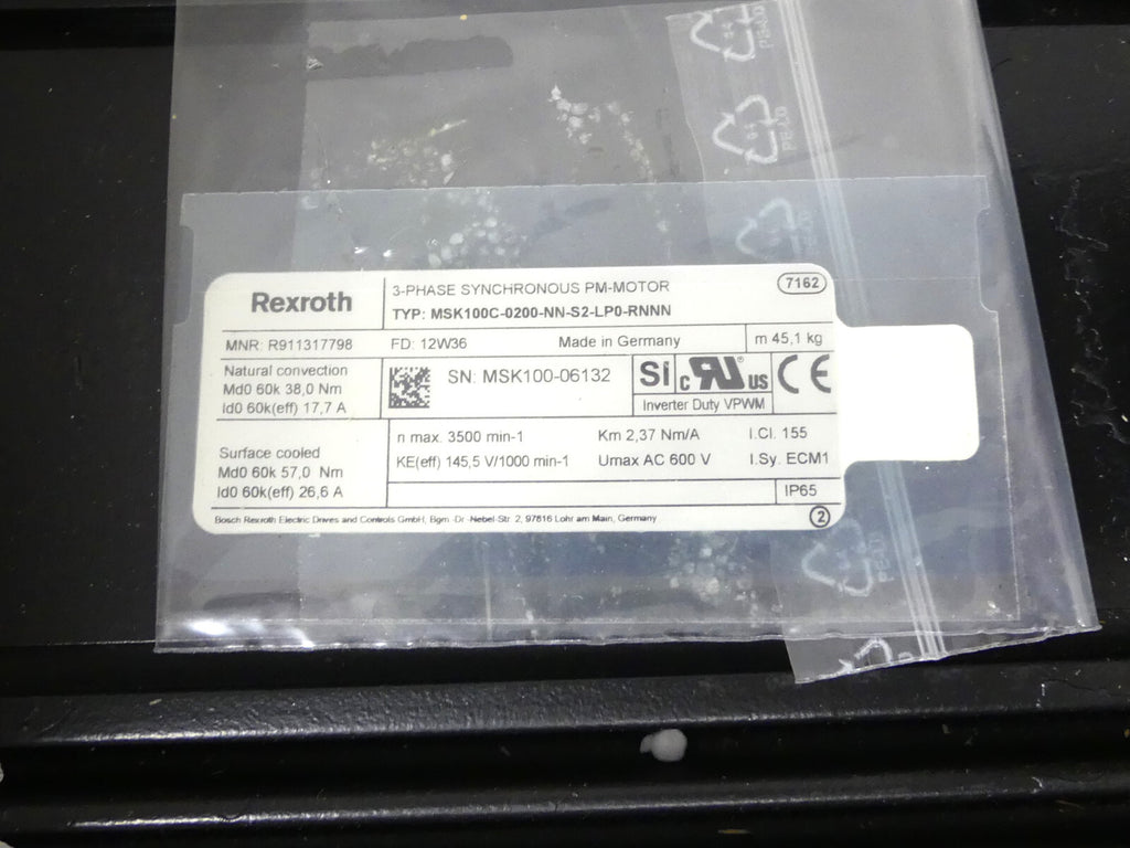 Rexroth MSK100C-0200-NN-S2-LP0-RNNN