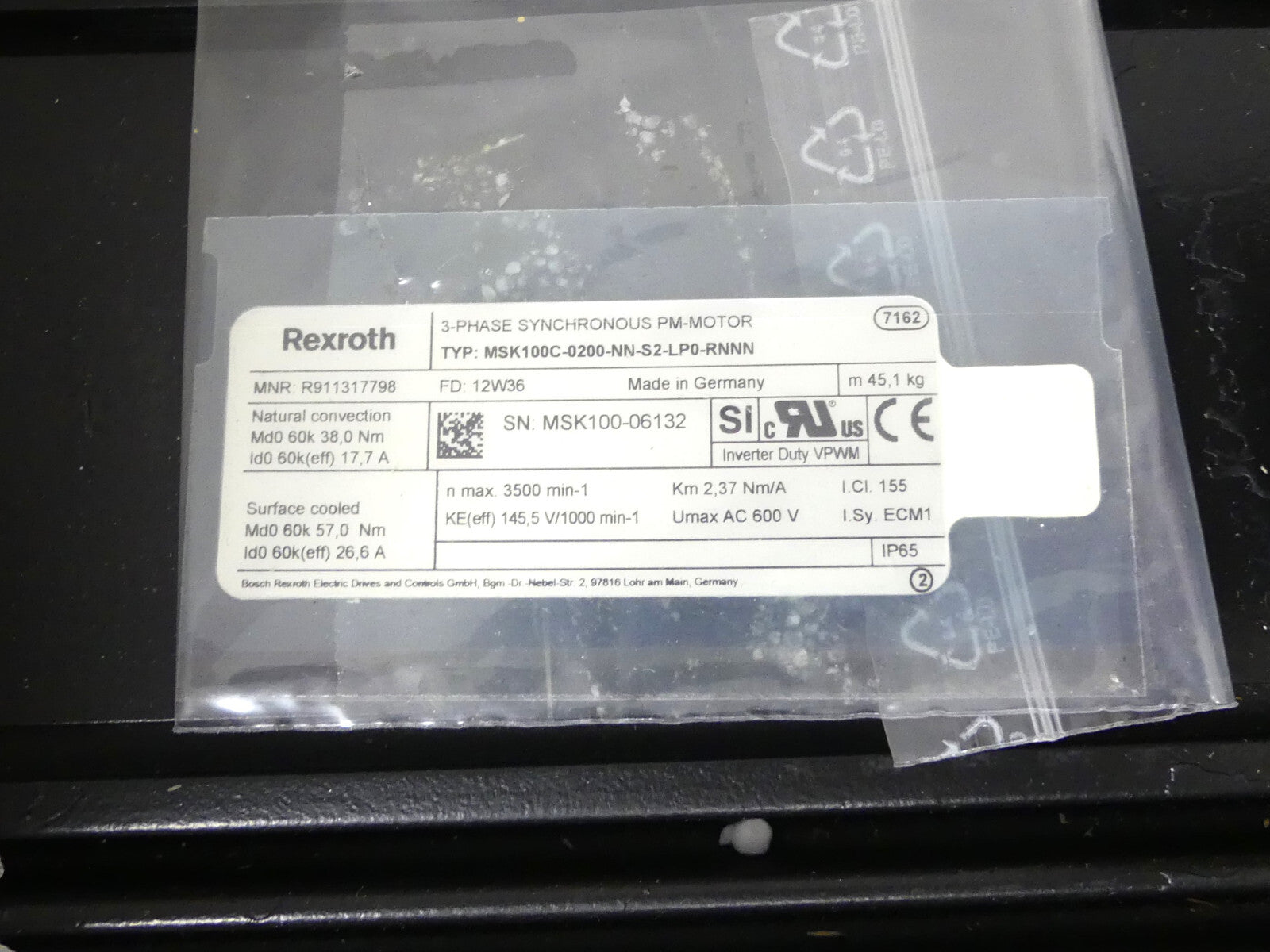 Rexroth MSK100C-0200-NN-S2-LP0-RNNN