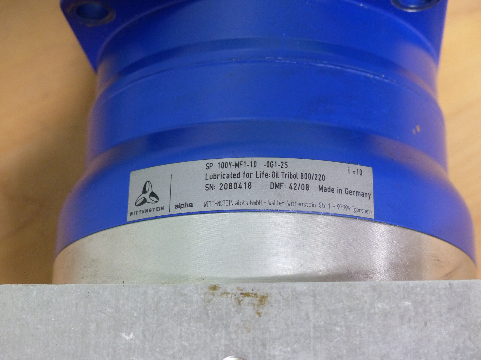 Wittenstein Alpha sp100y-mf1-10-0g1-2s used s.Bilder