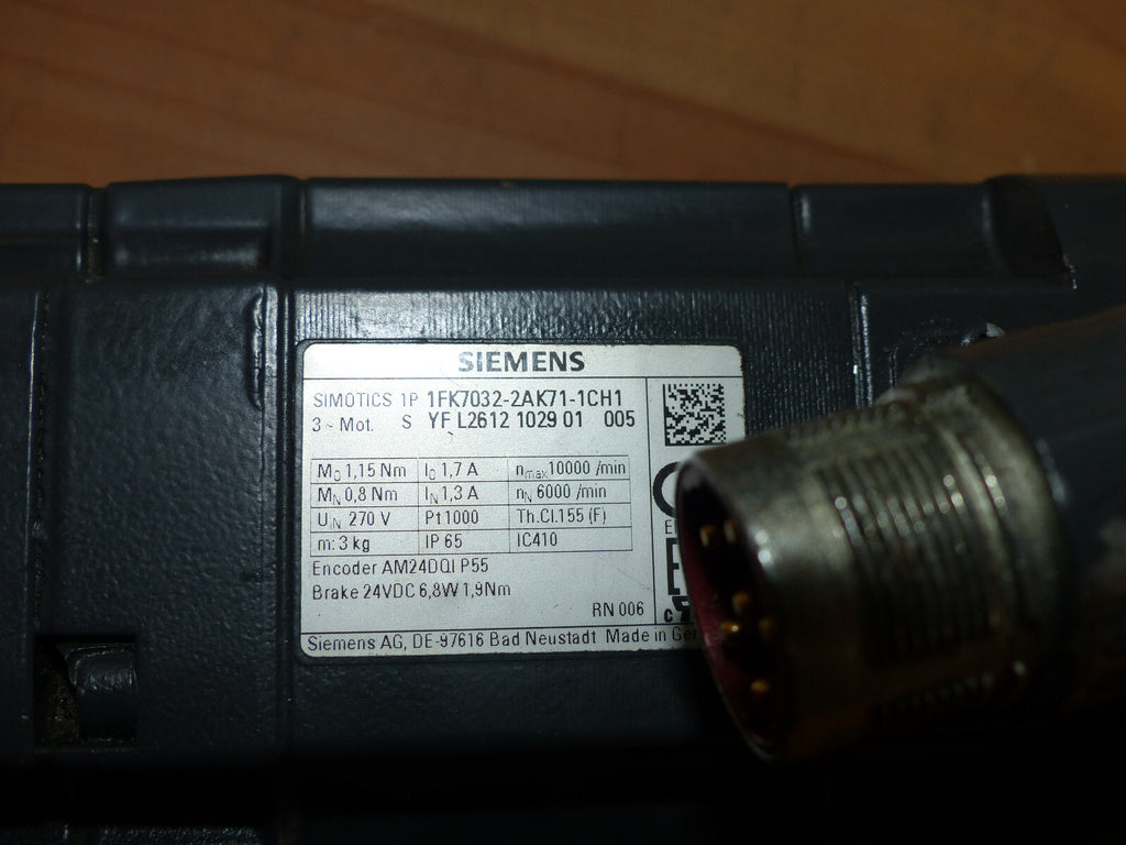 Siemens 1fk7032-2ak71-1ch1 used