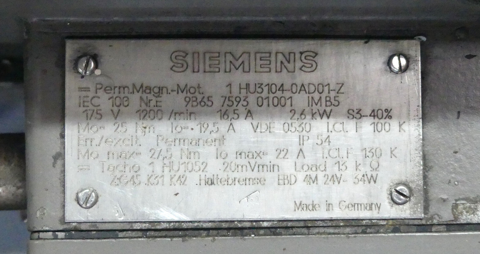 Siemens  1HU3104-0AD01-Z