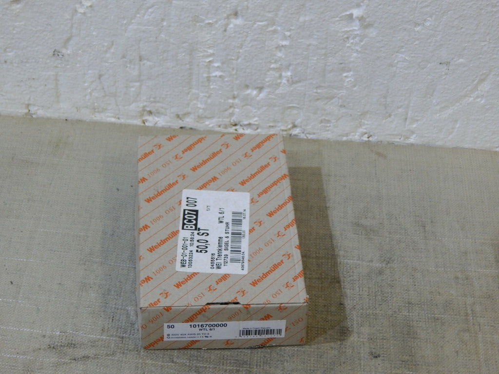 50 x Weidmüller Prüftrenn-Reihenklemme WTL 6/1  1016700000