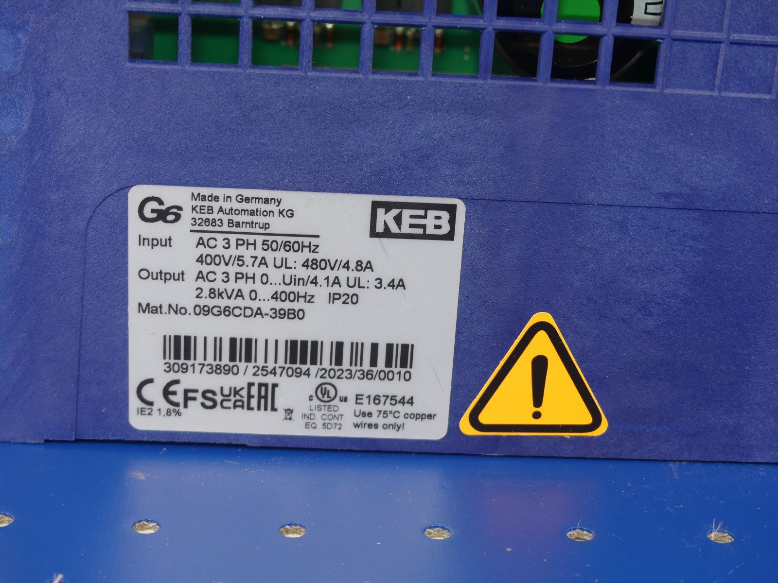 KEB COMBIVERT G6 09G6CDA-39B0