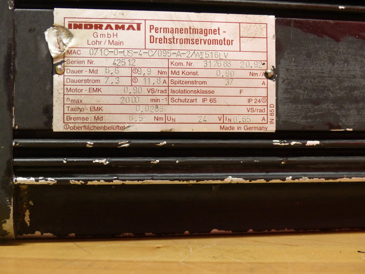 Indramat mac071c-0-us-4-c/095-a-2/wi516lv + Heidenhain rod 486