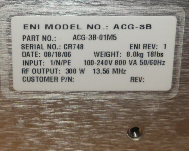 ENI RF Generator ACG-3B ACG-3B-01M5 Leicht Beschädgit s.Bilder