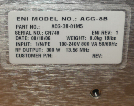 ENI RF Generator ACG-3B ACG-3B-01M5 Leicht Beschädgit s.Bilder