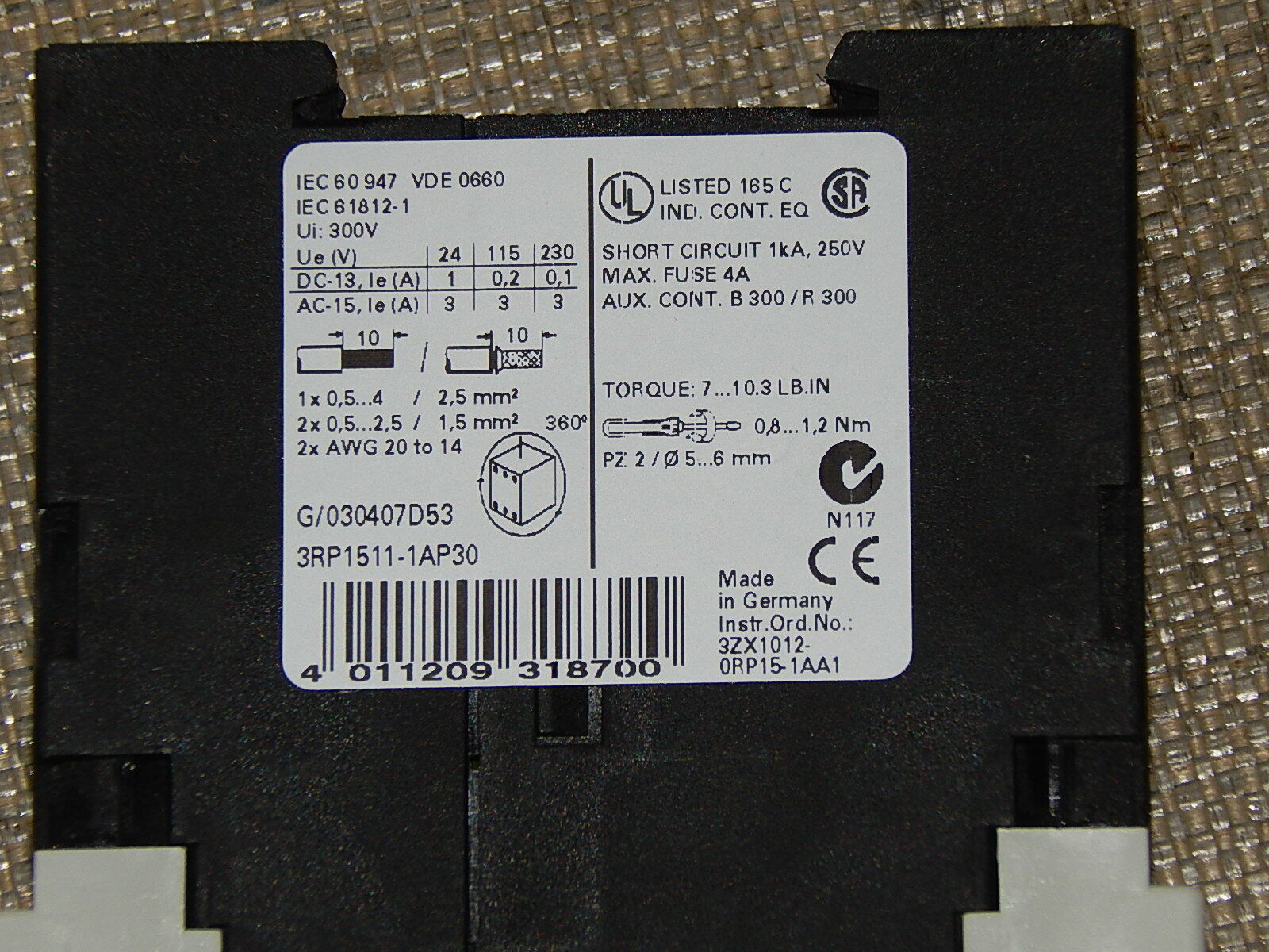  Siemens  3RP1511-1AP30 Zeitrelais