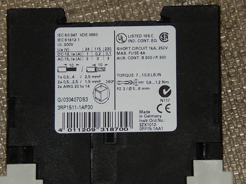  Siemens  3RP1511-1AP30 Zeitrelais