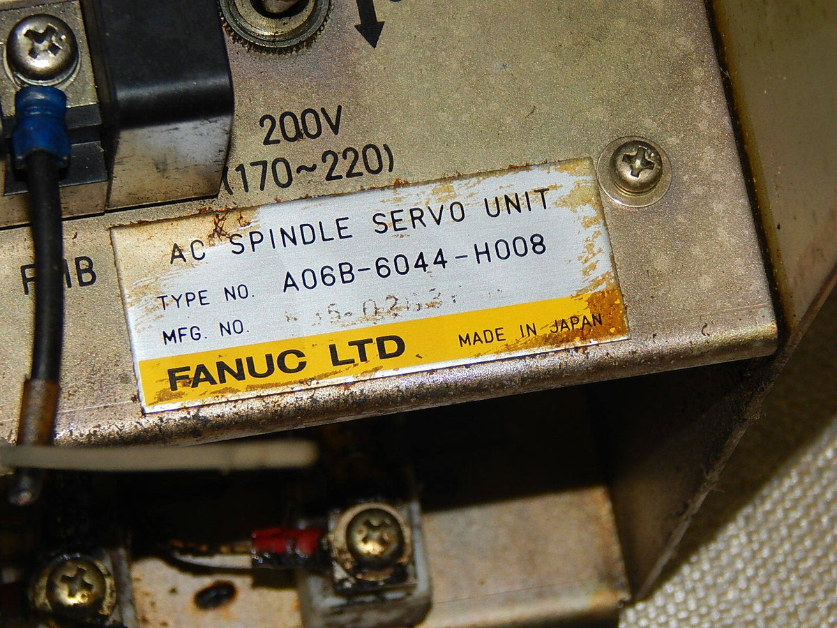 Fanuc AC SPINDLE SERVO UNIT A06B-6044-H008  Ungeprüft  Als Ersatzteil