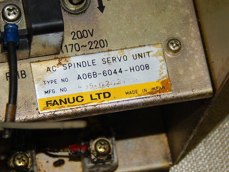 Fanuc AC SPINDLE SERVO UNIT A06B-6044-H008  Ungeprüft  Als Ersatzteil