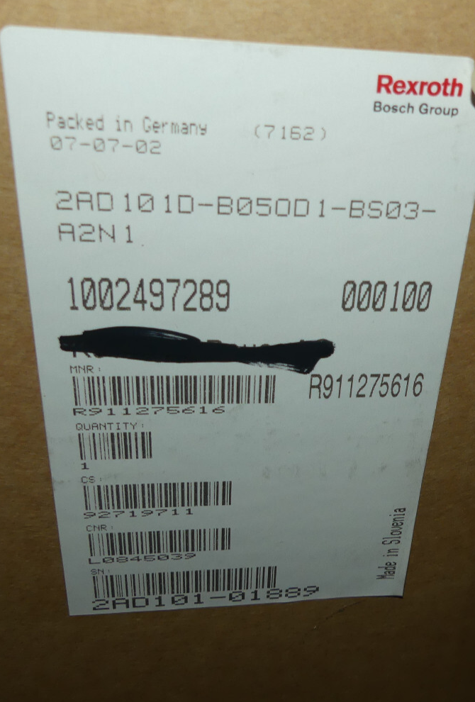 REXROTH  2AD101D-B050D1-BS03-A2N1