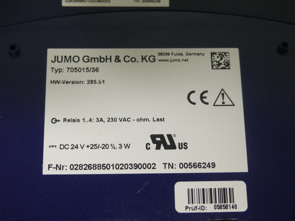 jumo 705015/36 HW-Version:285.01