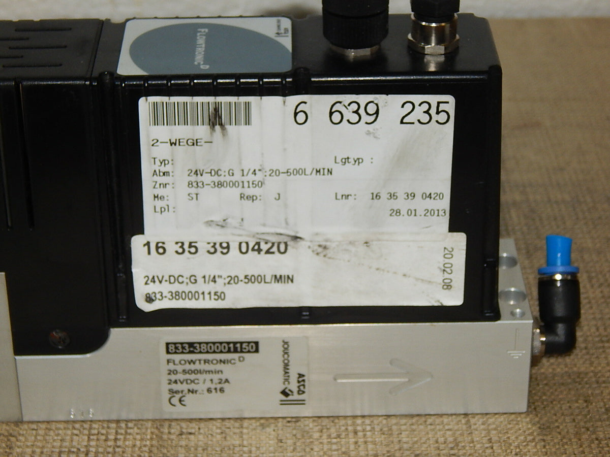 ASCO JOUCOMATIC VENTIL  833-380001150  20-500l/min used