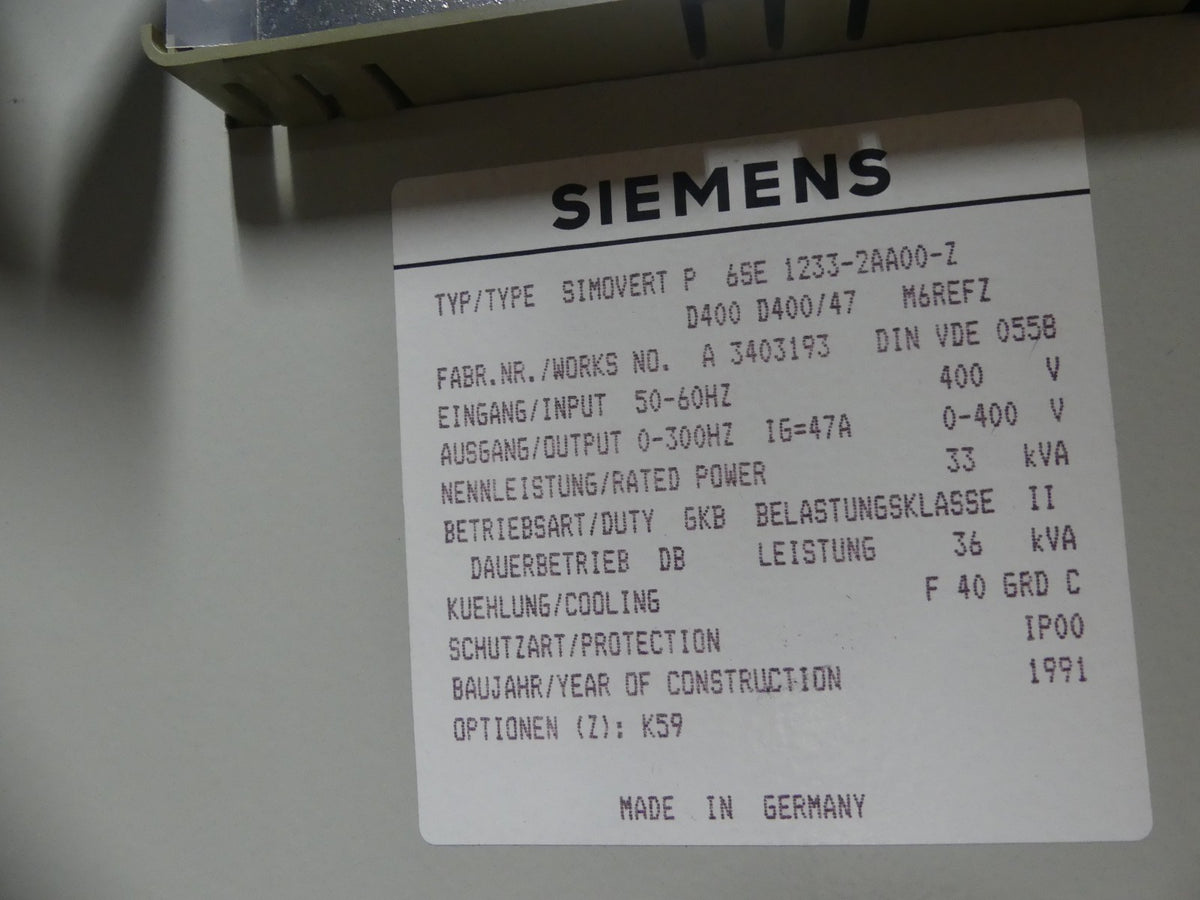 Siemens 6SE 1233-2AA00-Z