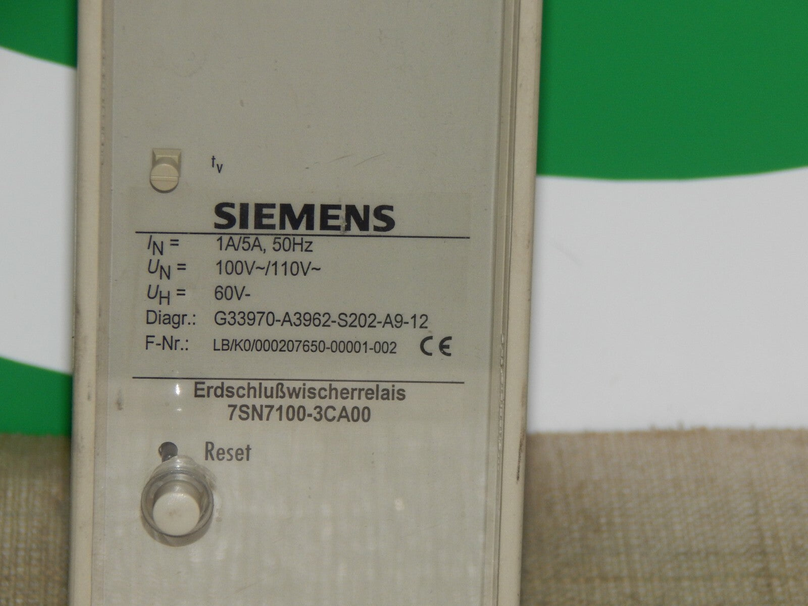 Siemens 7SN7100-3CA00 Erdschlußwischerrelais
