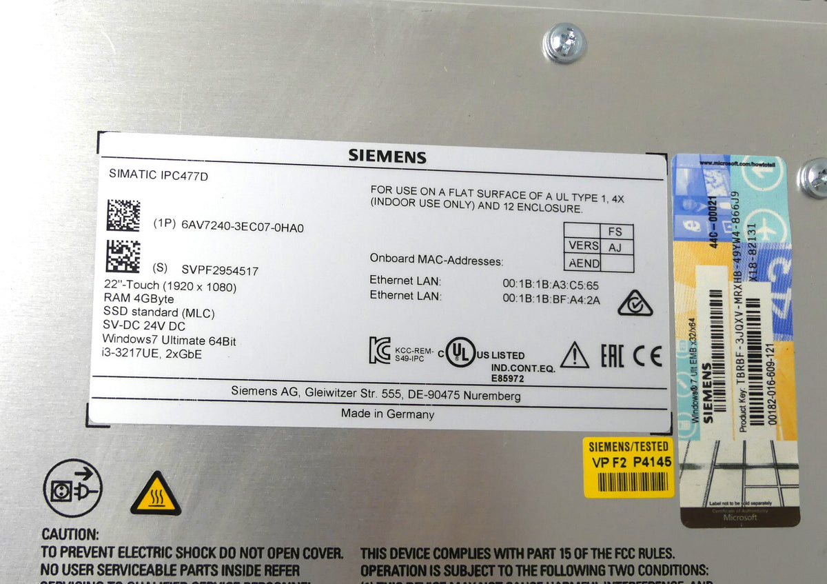 Siemens SIMATIC  6AV7240-3EC07-0HA0