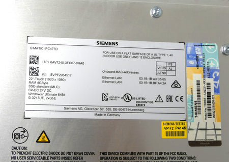 Siemens SIMATIC  6AV7240-3EC07-0HA0