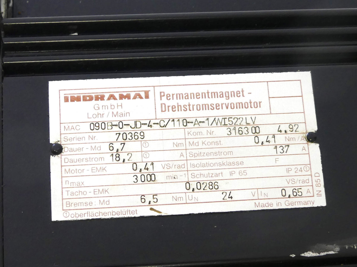 Indramat MAC090B-0-JD-4-C/110-A-1-/WI522LV