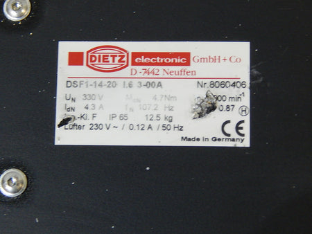 Dietz DSF1-14-20  I.6 3-00A  Servomotor 