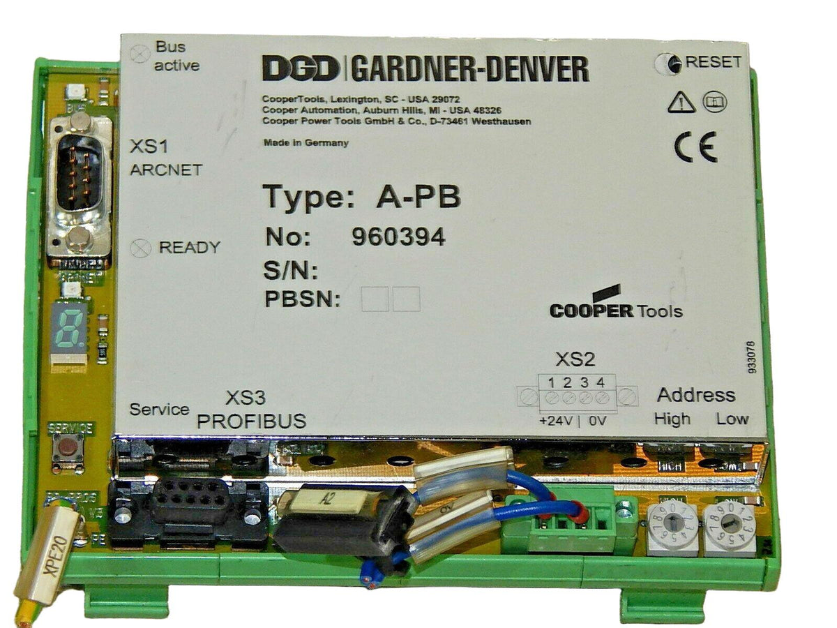  Gardner-Denver A-PB  No: 960394 Profibus Controller  used
