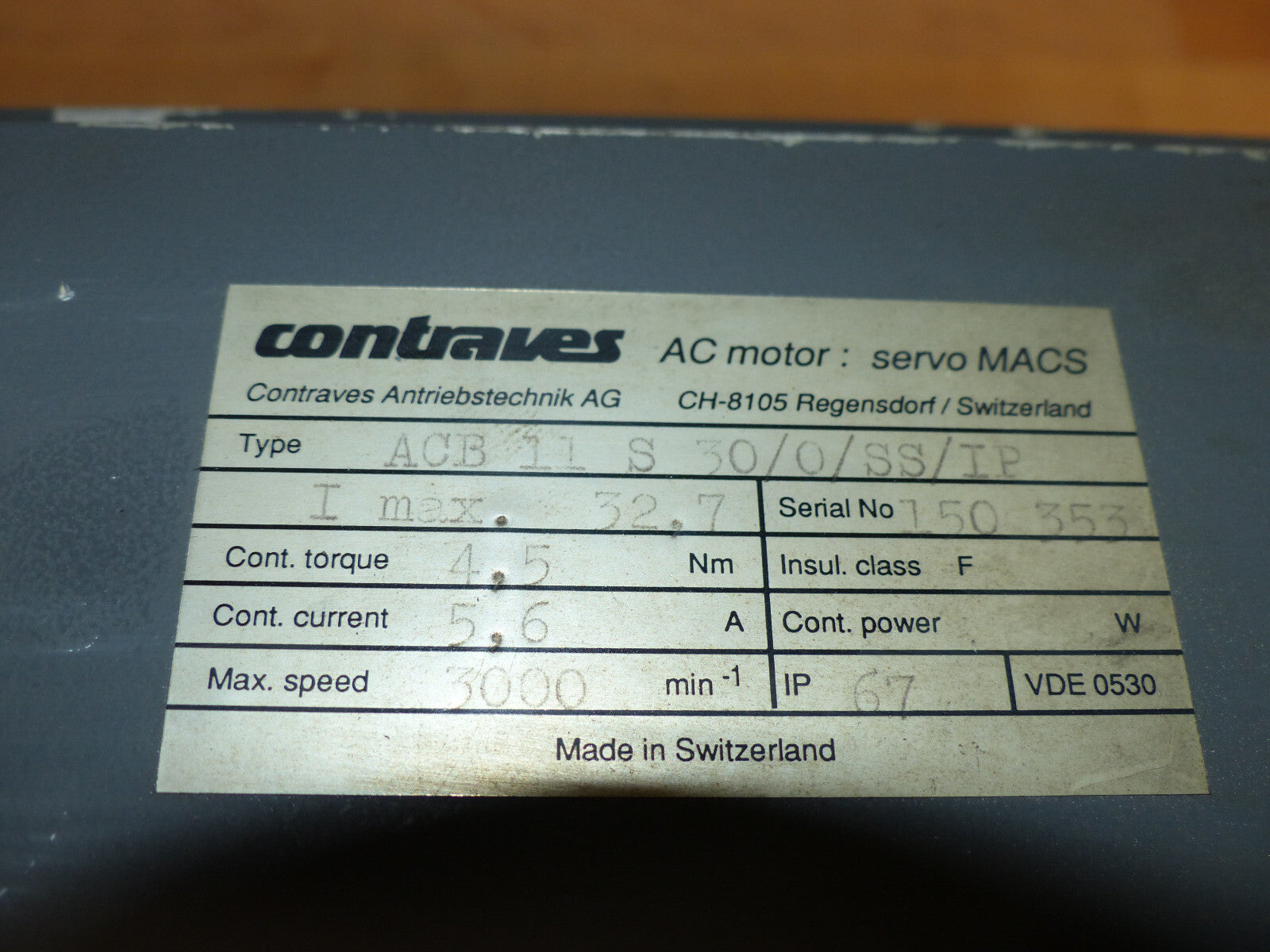 contraves ACB11S30 l 0/SS/IP used s.Bilder