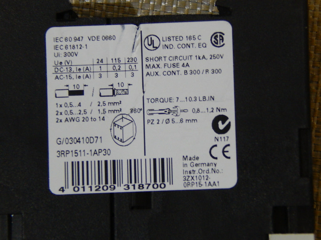  Siemens 3RP1511-2AP30 Zeitrelais  