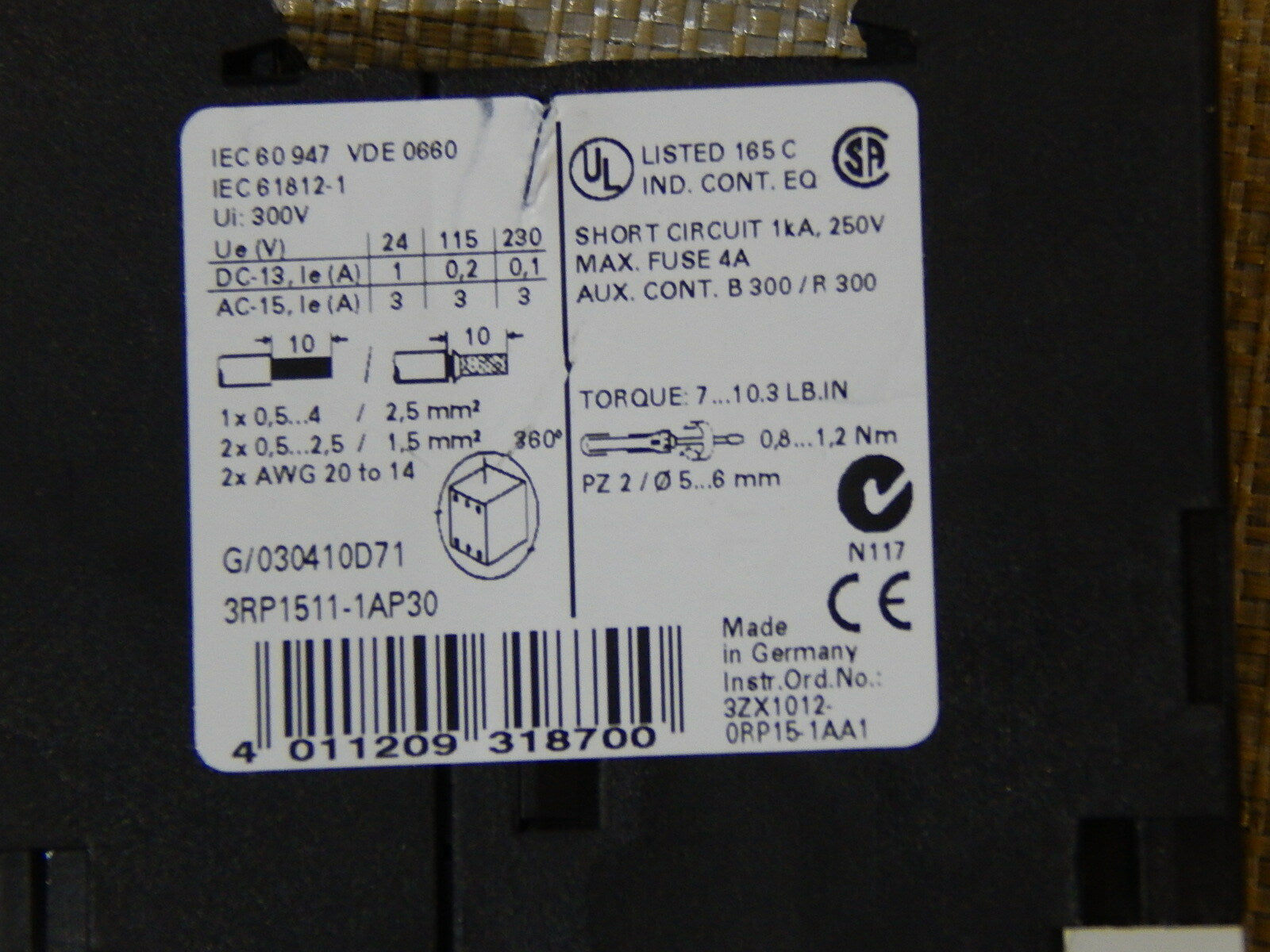  Siemens 3RP1511-2AP30 Zeitrelais  