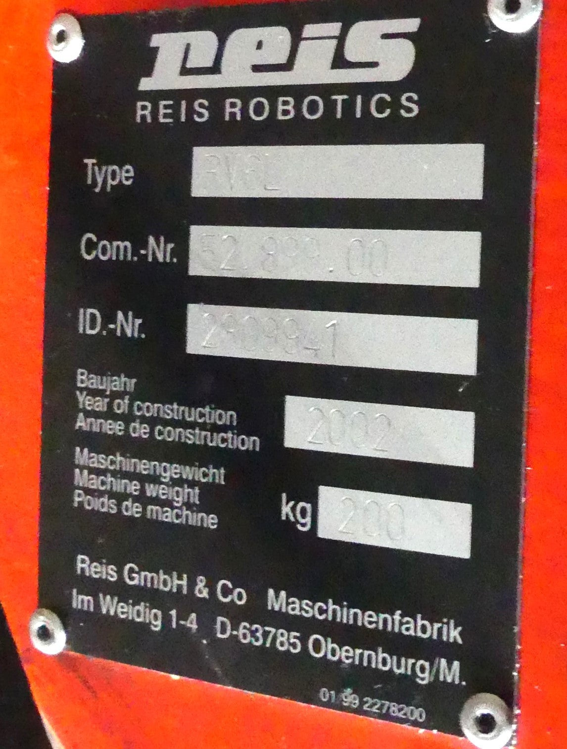 Reis Robotics RV6L mit Robotersteuerung RV6L