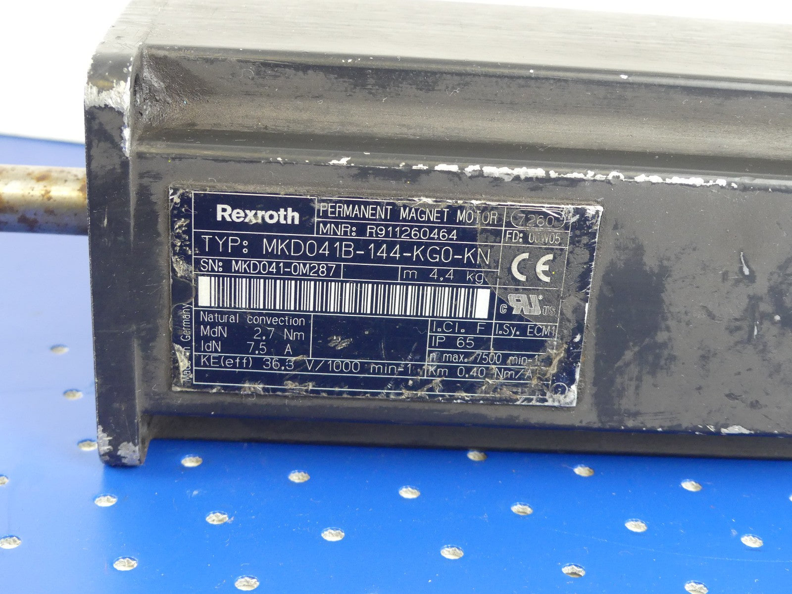  Rexroth Indramat MKD041B-144-KG0-KN Servomotor Permanent Magnet Motor used
