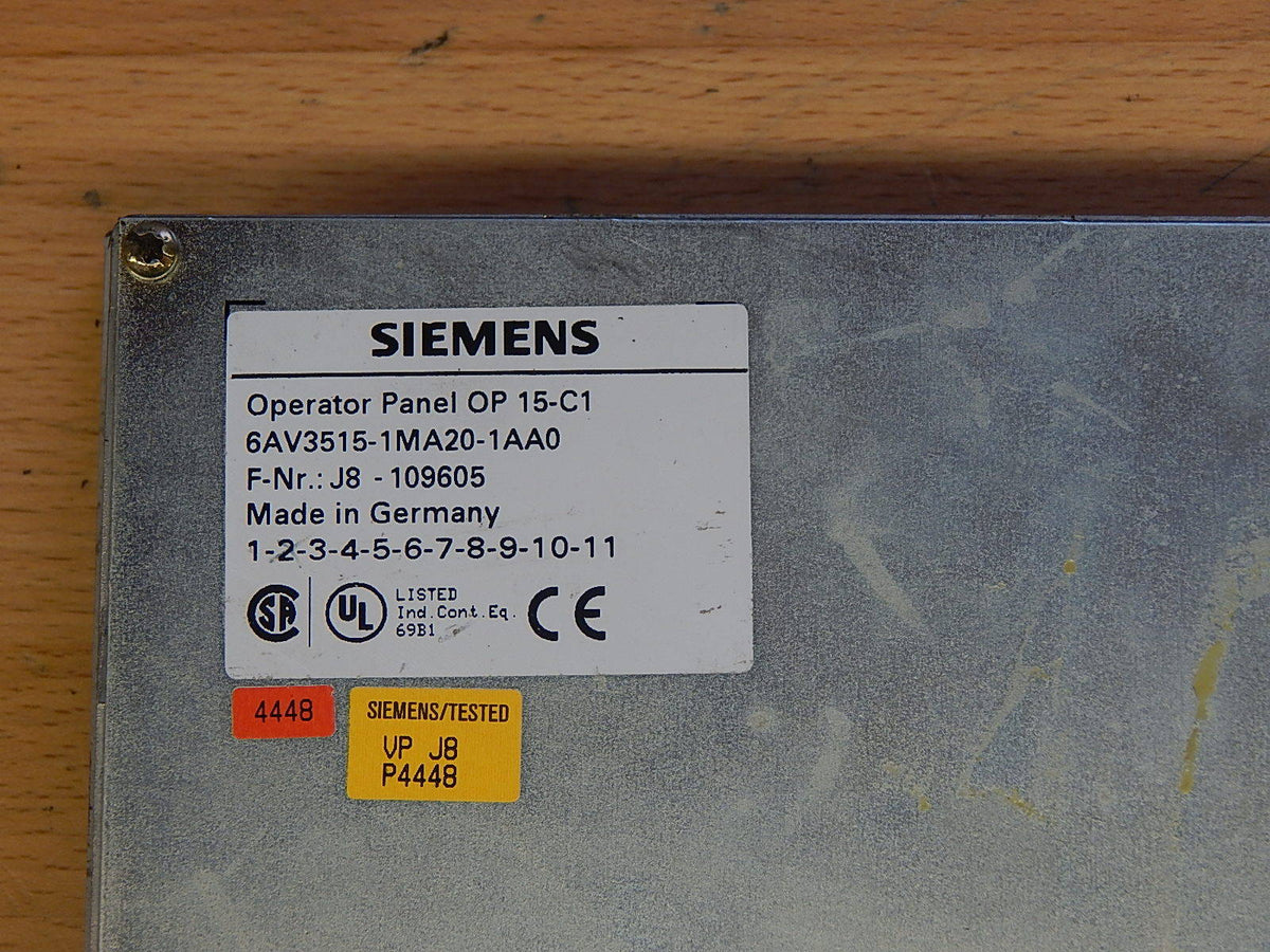 Siemens Operator Panel OP15 6AV3515-1MA20-1AA0  