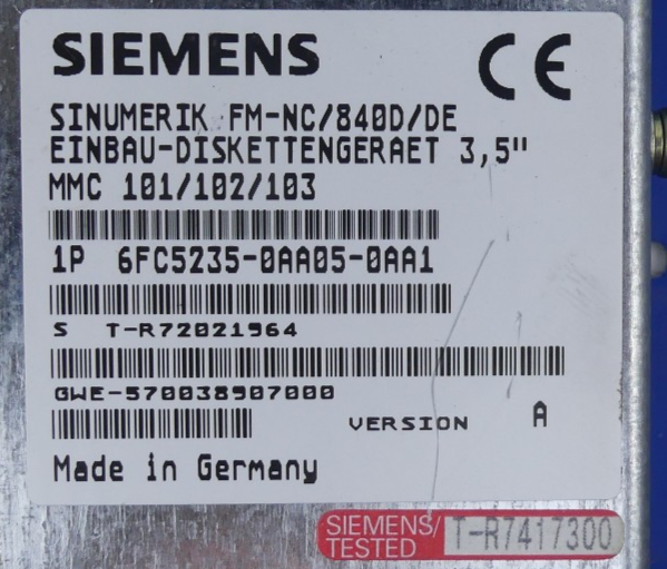 Siemens Sinumerik FM-NC/840D/DE  6FC5235-0AA05-0AA1