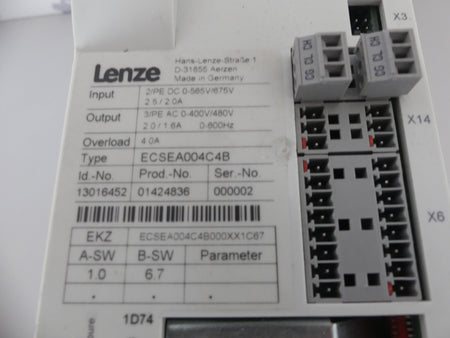 Lenze ECSEA004C4B Servo Drive