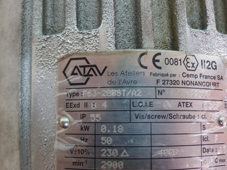 ATAV F63-2gbst/A2 112G IP55 Kw 0.18 Hz 50