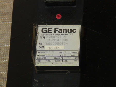 Fanuc A06B-0314-B001 # 7000 AC Servo Motor Model 5S used
