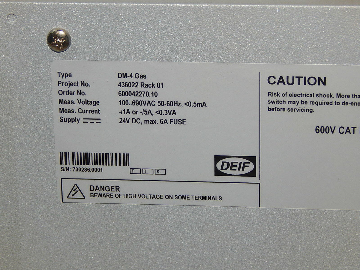  Deif Delomatic Sub -Rack   24-5905-80  // DM-4 Gas used