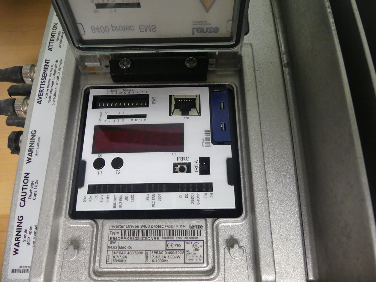 lenze 8400 protec ems e84dppke3024c5cnre used