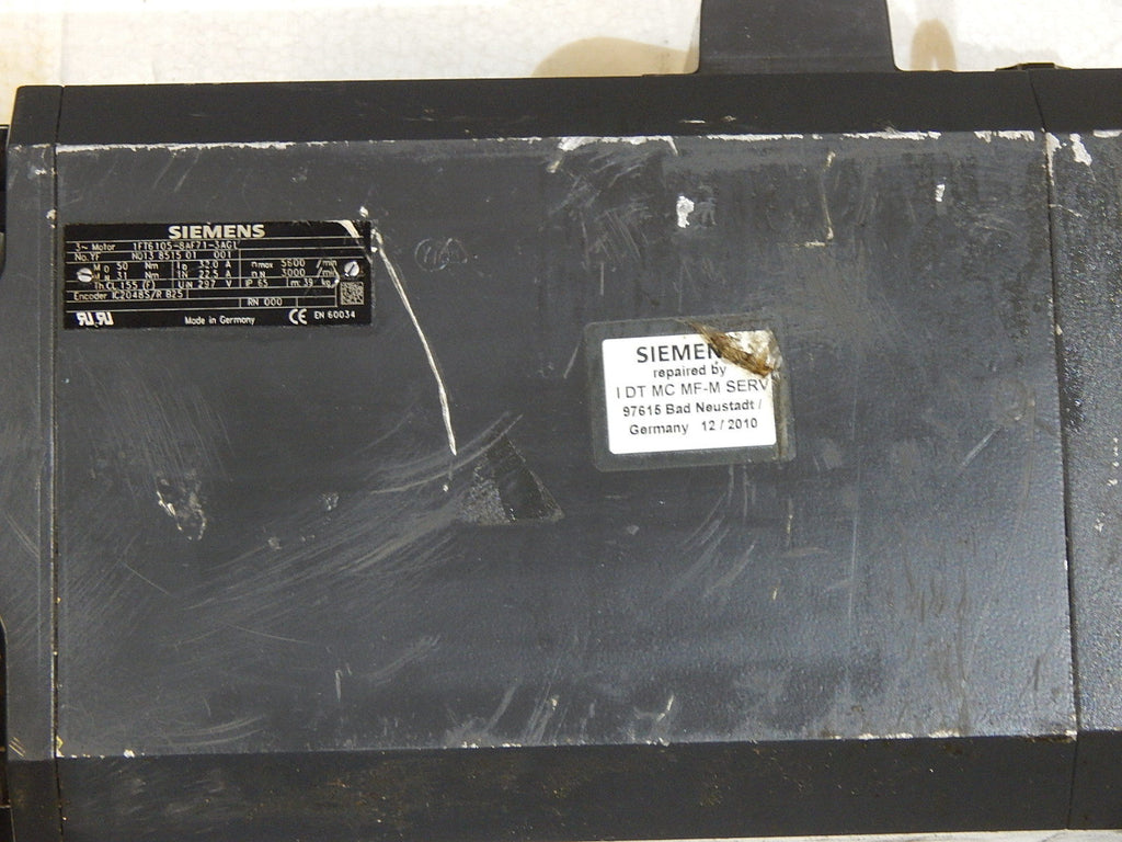 SIEMENS  3~Motor  1FT6105-8AF71-3AG1  Used 