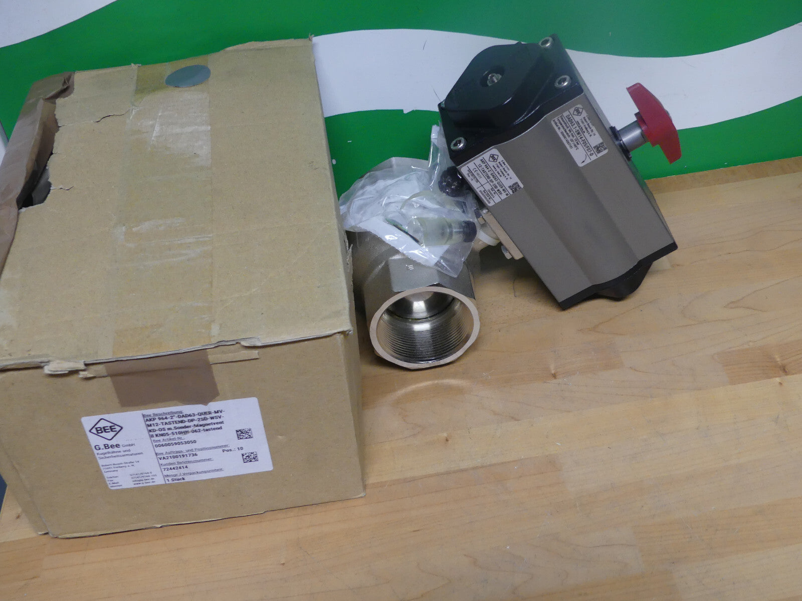 BEE  DAD63.1-SW14-F05/F07-D / AKP964-2"-DAD63-QUER-MV-M12 Kugelhahn pneumatisch