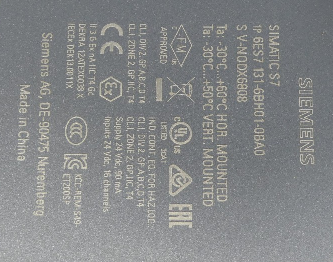 Siemens Simatic S7 6ES7 131-6BH01-0BA0