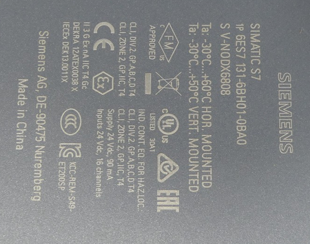 Siemens Simatic S7 6ES7 131-6BH01-0BA0