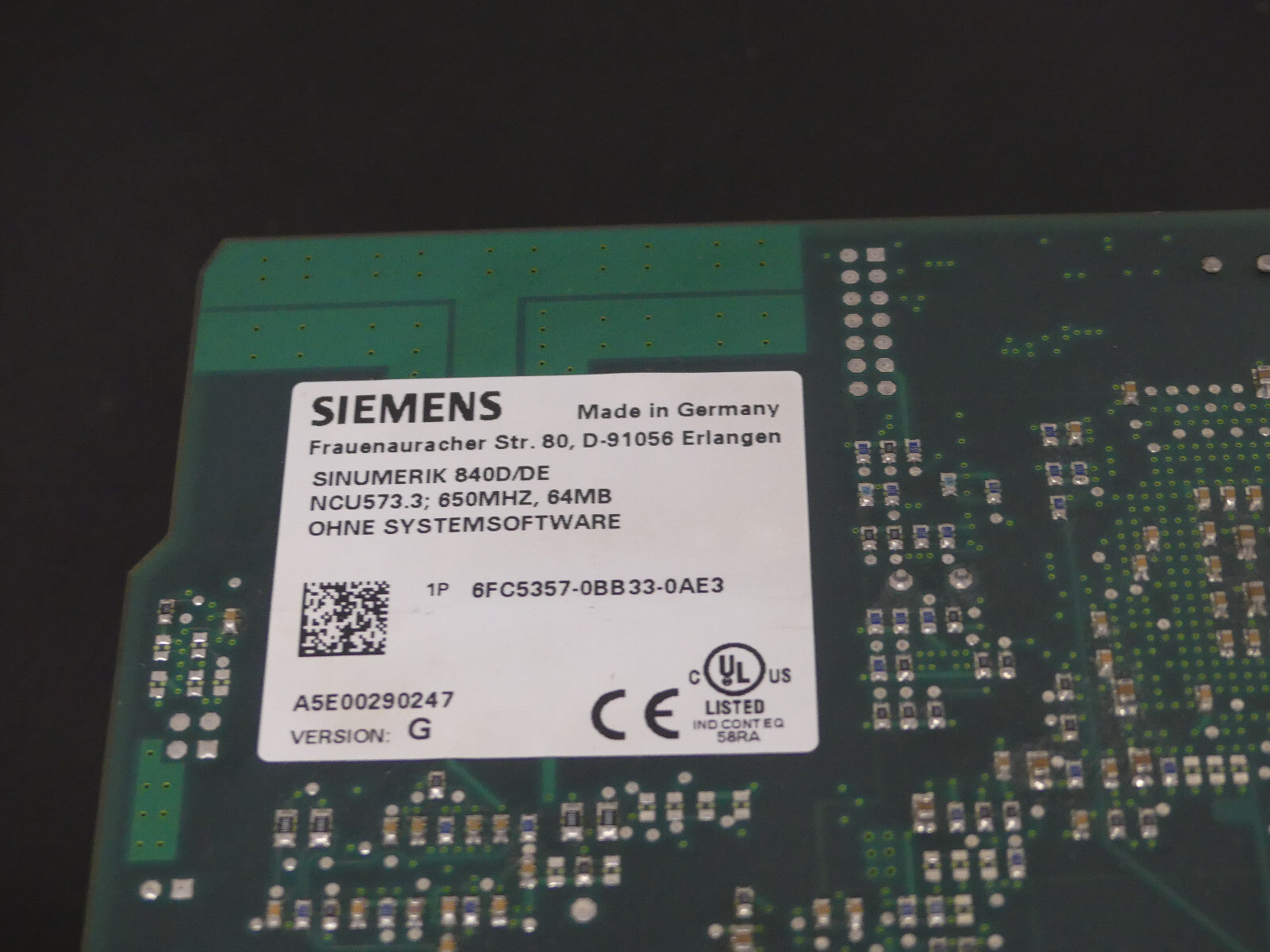 Siemens Sinumerik NCU 573.3 6FC5357-0BB33-0AE3