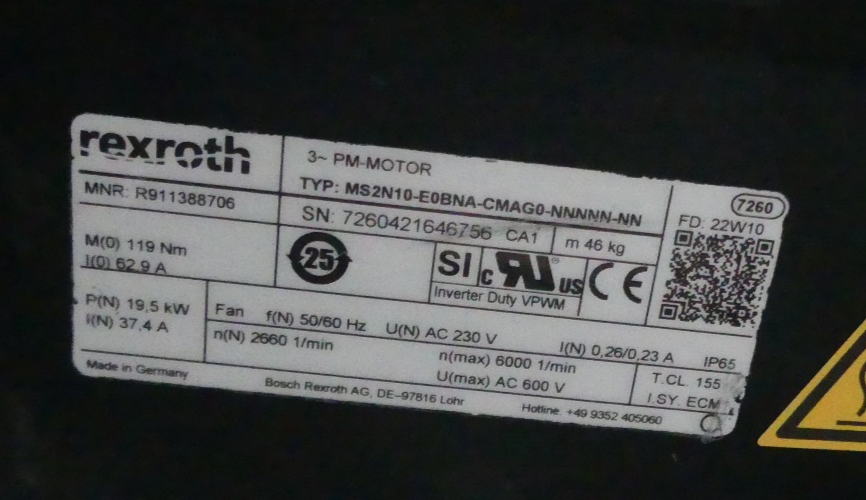 REXROTH MS2N10-E0BNA-CMAG0-NNNNN-NN