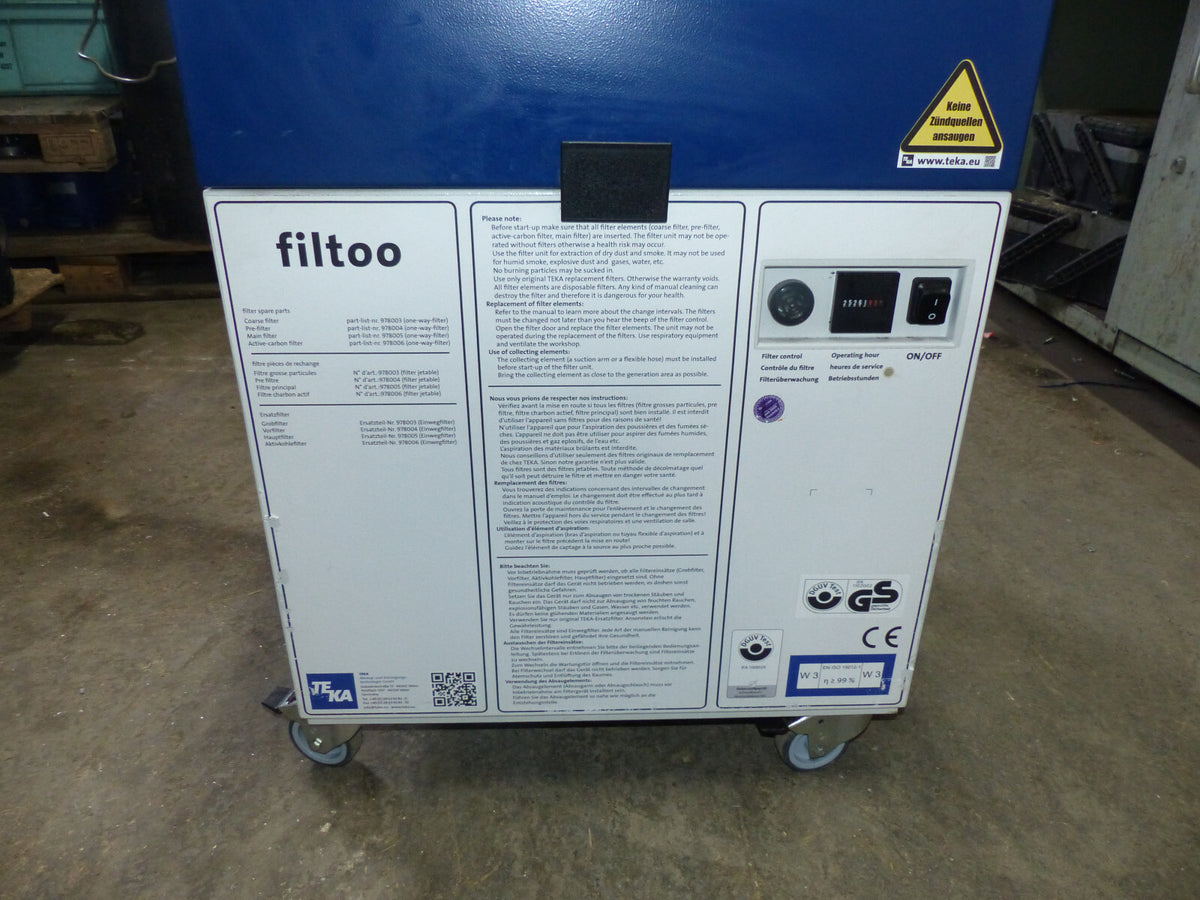 TEKA Absung-und Entsorgungstechlogic filtoo IP54 airflow 1600m  1,1kw s.Bilder
