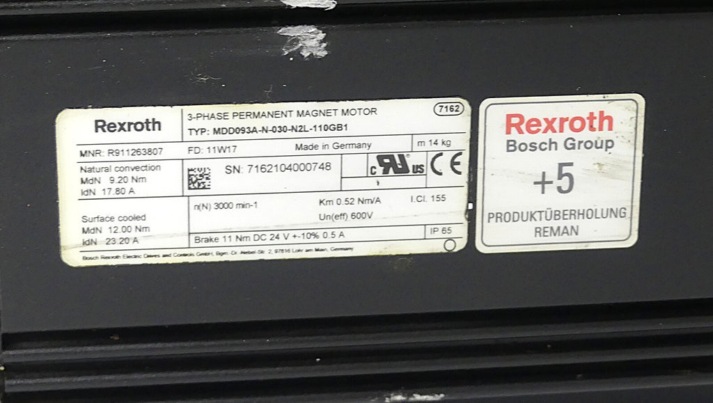 Rexroth MDD093A-N-030-N2L-110GB1